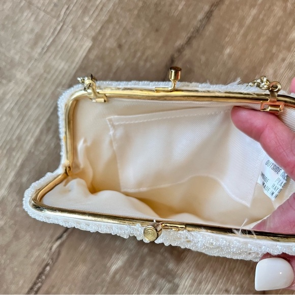 Vintage Glass Beaded Purse Plastic Sequins Rayon Interior Cocktails Party - Picture 3 of 10